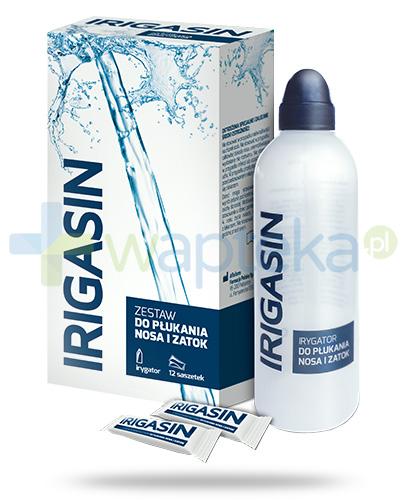 zdjęcie produktu Irigasin zestaw do płukania nosa i zatok irygator + 12 saszetek