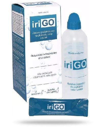 podgląd produktu IriGO zestaw podstawowy do płukania nosa i zatok butelka + 12 saszetek [ZESTAW]