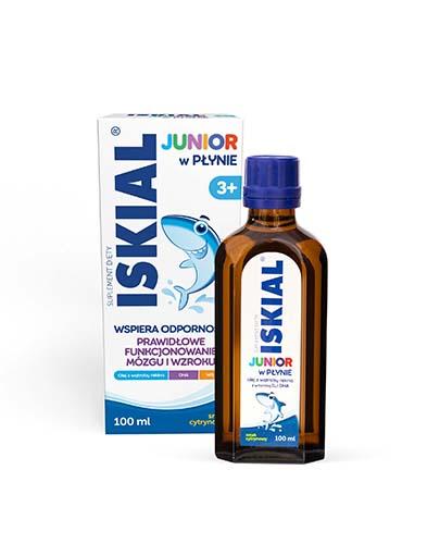 podgląd produktu Iskial Junior w płynie smak cytrynowy 100 ml