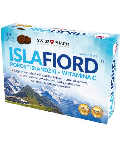 podgląd produktu IslaFiord porost islandzki + witamina C 24 pastylki do ssania