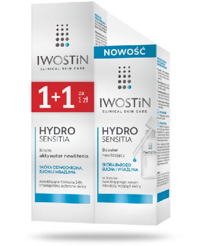podgląd produktu Iwostin Hydro Sensitia krem aktywator nawilżenia 50 ml + booster nawilżający do skóry bardzo suchej i wrażliwej 30 ml [ZESTAW]