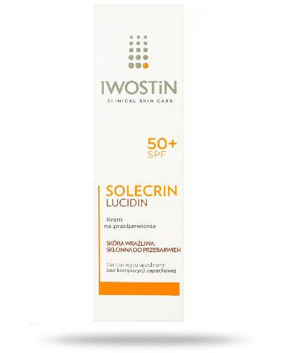 podgląd produktu Iwostin Solecrin Lucidin SPF50+ krem ochronny rozjaśniający przebarwienia 50 ml