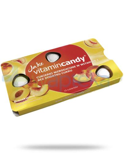 podgląd produktu Jake VitaminCandy cukierki bez cukru smak brzoskwinia 15 pastylek