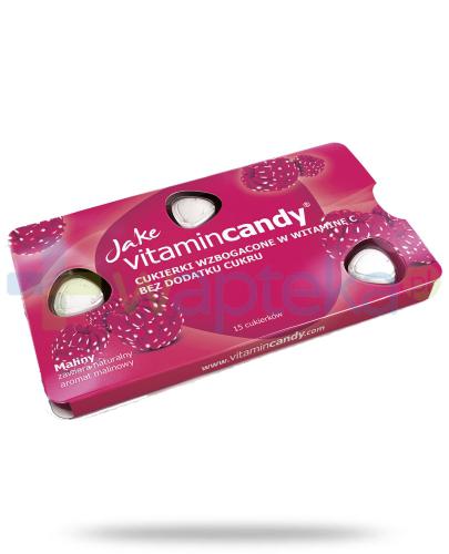 zdjęcie produktu Jake VitaminCandy cukierki bez cukru smak malina 15 pastylek