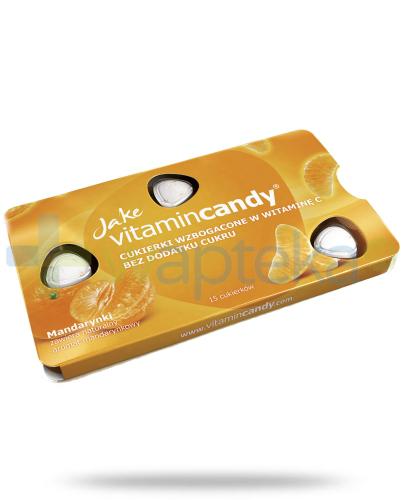 podgląd produktu Jake VitaminCandy cukierki bez cukru smak mandarynka 15 pastylek