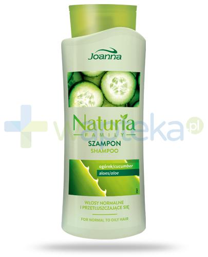 podgląd produktu Joanna Naturia Family szampon z ogórkiem i aloesem do włosów normalnych i przetłuszczających się 750 ml