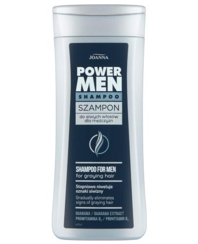 podgląd produktu Joanna Power Hair szampon do siwych włosów dla mężczyzn 200 ml