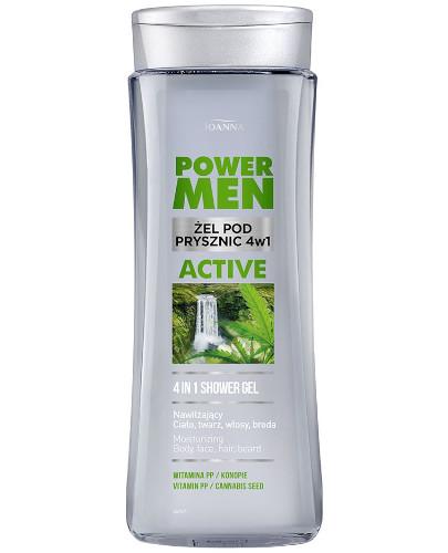 podgląd produktu Joanna Power Man Active żel pod prysznic 4w1 z konopiami 300 ml