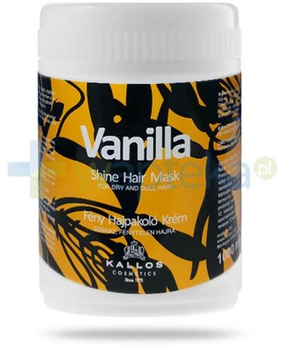 podgląd produktu Kallos Vanilla maska rozświetlająca do włosów suchych i matowych 1000 ml