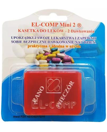 podgląd produktu Kasetka do dawkowania leków jednodniowa 2 dawkowania El-comp 1 sztuka