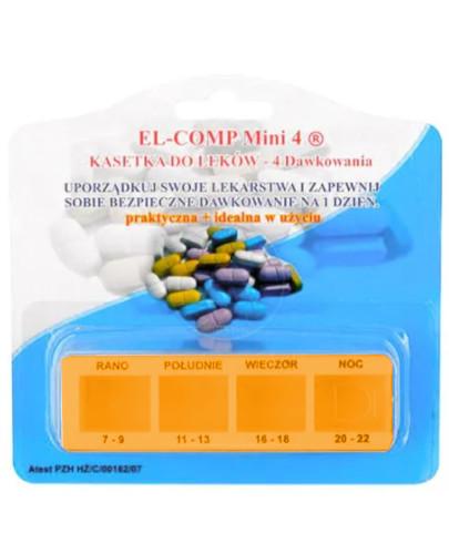 podgląd produktu Kasetka do dawkowania leków jednodniowa 4 dawkowania El-comp 1 sztuka