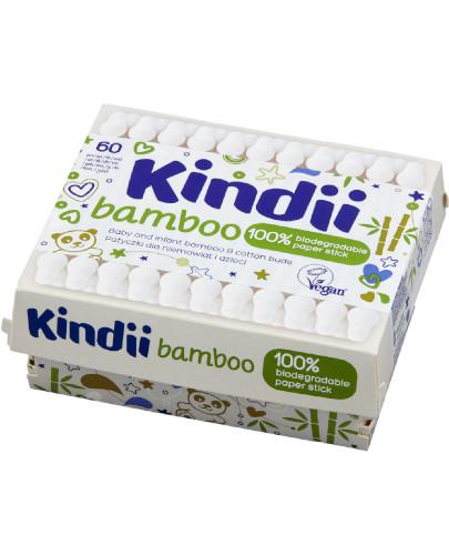 podgląd produktu Kindii Bamboo patyczki higieniczne dla dzieci 60 sztuk