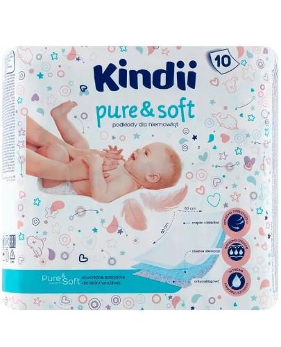 zdjęcie produktu Kindii pure&soft podkłady dla niemowląt 60 cm x 60 cm 10 sztuk