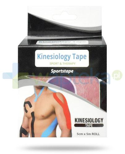 podgląd produktu Kinesiology Tape taśma do kinesiotapingu 5cm x 5m kolor różowy 1 sztuka