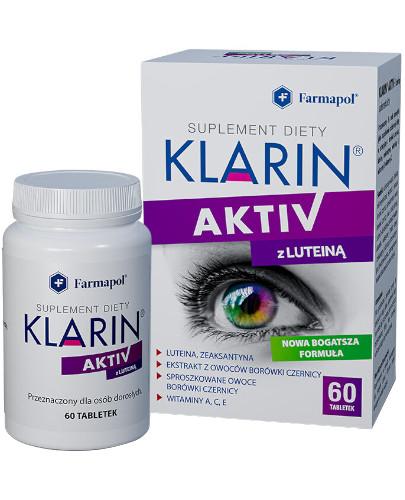 podgląd produktu Klarin Aktiv z luteiną 60 tabletek