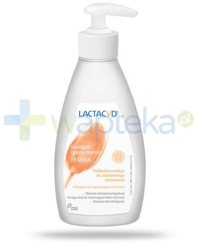podgląd produktu Lactacyd Femina emulsja z pompką do higieny intymnej 200 ml