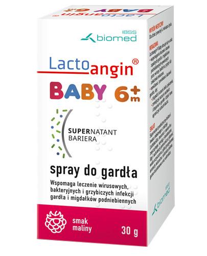 podgląd produktu Lactoangin Baby 6m+ spray do gardła o smaku maliny 30 g