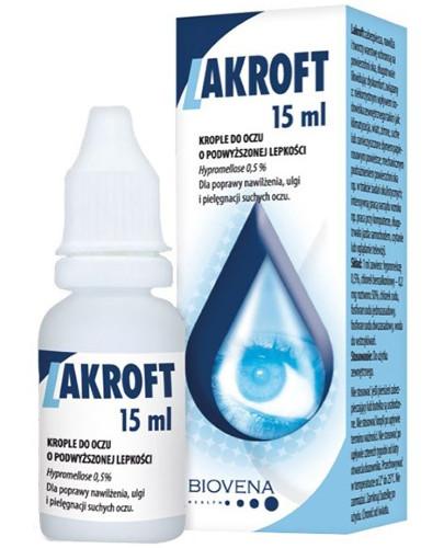 podgląd produktu Lakroft nawilżające krople do oczu 15 ml