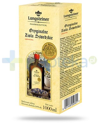 podgląd produktu Langsteiner Oryginalne Zioła Szwedzkie płyn na trawienie 1000 ml