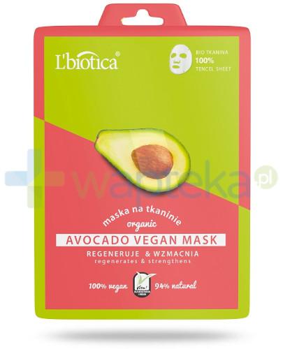 podgląd produktu Lbiotica Avocado vegan mask - maska na tkaninie 1 sztuka