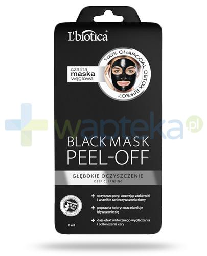 zdjęcie produktu Lbiotica Black Mask Peel Off czarna maska węglowa głęboko oczyszczająca 8 ml
