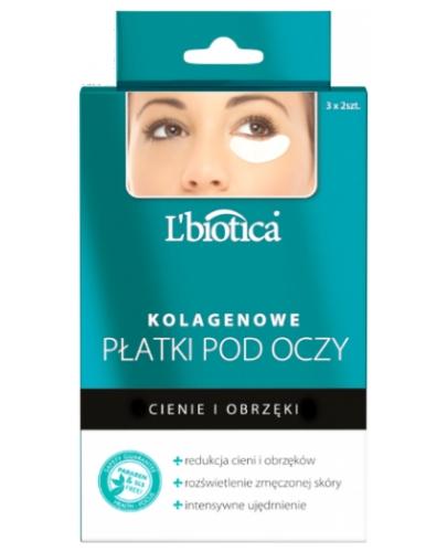 zdjęcie produktu Lbiotica Płatki kolagenowe pod oczy redukcja cieni i obrzęków 3 x 2 sztuki