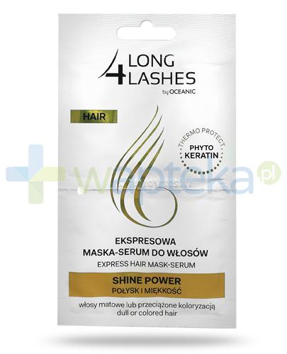 podgląd produktu Long 4 Lashes Hair Shine Power ekspresowa maska-serum do włosów farbowanych 2x 6 ml