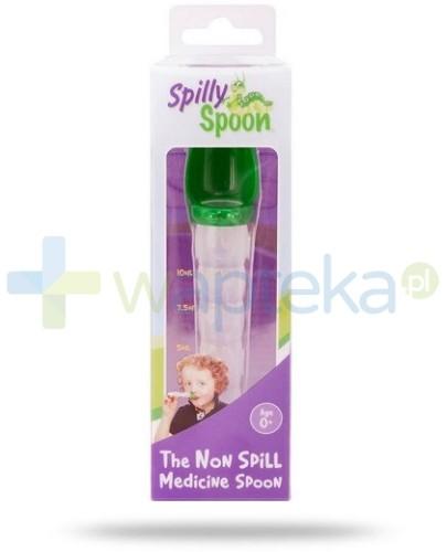 podgląd produktu Spilly Spoon łyżeczka medyczna bez rozlewania 2w1 zielona