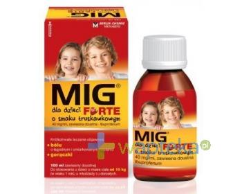 podgląd produktu MIG Forte 40 mg/ml zawiesina dla dzieci o smaku truskawkowym 100ml