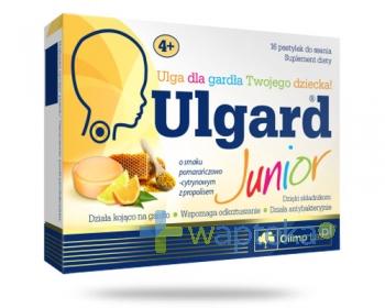 podgląd produktu Olimp Ulgard Junior 4+ o smaku cytrynowo pomarańczowym z propolisem 16 tabletek