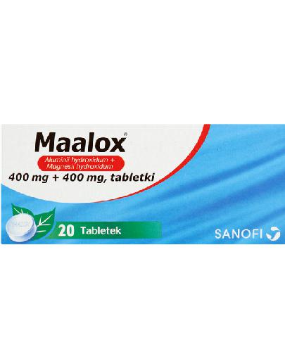 podgląd produktu Maalox 400 mg+400 mg 20 tabletek
