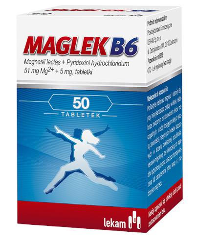 zdjęcie produktu Maglek B6 500 mg + 5 mg 50 tabletek