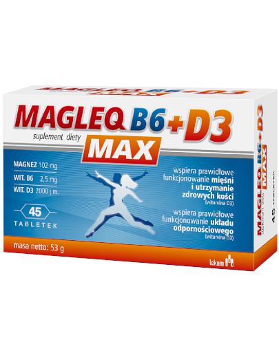 podgląd produktu Magleq B6 Max + D3 45 tabletek