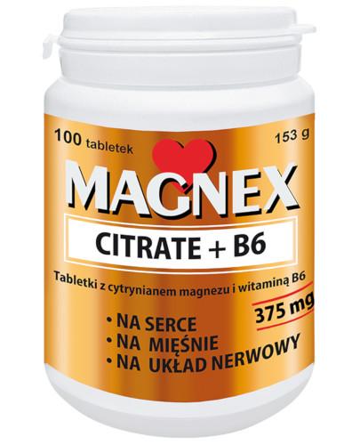 podgląd produktu Magnex Citrate + B6 100 tabletek