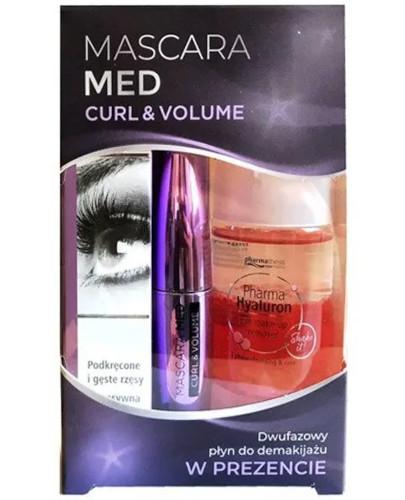 zdjęcie produktu Mascara Med Curl & Volume tusz do rzęs 7 ml + Pharma Hyaluron dwufazowy płyn do demakijażu 50 ml [ZESTAW]