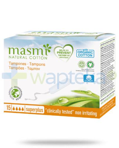 zdjęcie produktu Masmi Organiczne tampony Super Plus bez aplikatora 15 sztuk - 100% bawełna organiczna