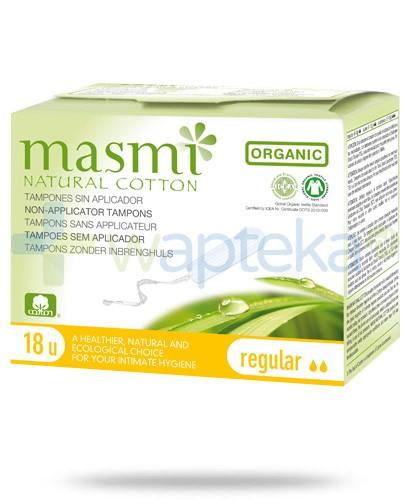 podgląd produktu Masmi Regular tampony organiczne bez aplikatora 100% bawełny organicznej 18 sztuk