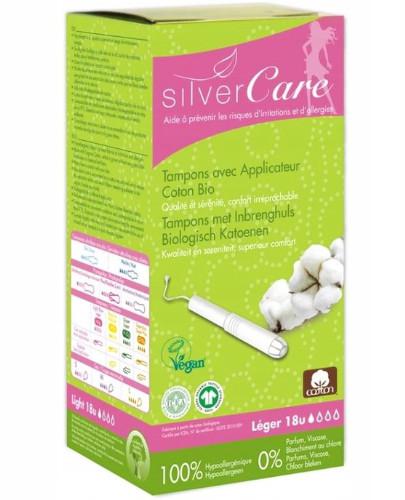 podgląd produktu Masmi Silver Care tampony z aplikatorem light 18 sztuk