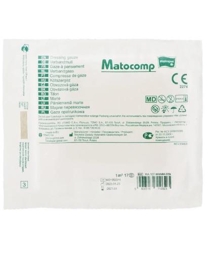 zdjęcie produktu Matocomp gaza opatrunkowa jałowa 17-nitkowa 1m2 1 sztuka