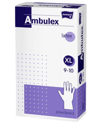 podgląd produktu Matopat Ambulex rękawiczki ochronne lateksowe pudrowane rozmiar XL białe 100 sztuk