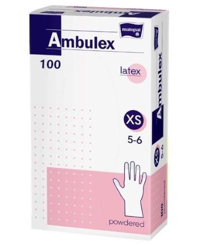 zdjęcie produktu Matopat Ambulex rękawiczki ochronne lateksowe pudrowane rozmiar XS białe 100 sztuk