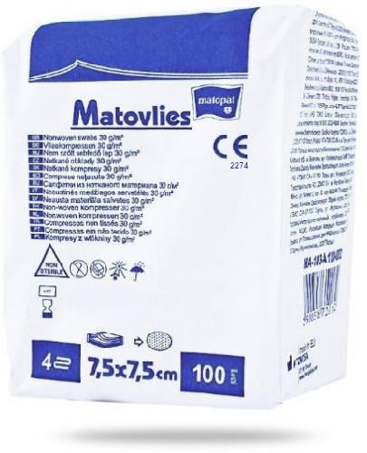 zdjęcie produktu Matovlies kompresy z włókniny 30g 7,5x7,5 cm 100 sztuk