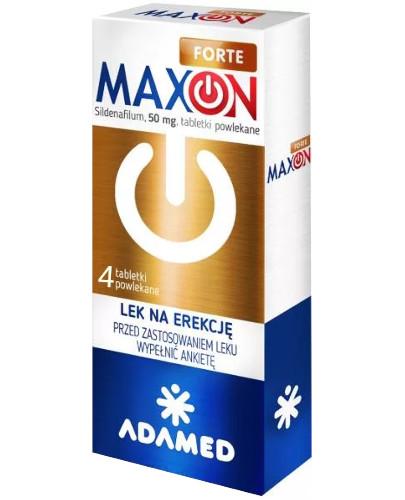 podgląd produktu Maxon Forte 50 mg  (Sildenafil) 4 tabletki powlekane