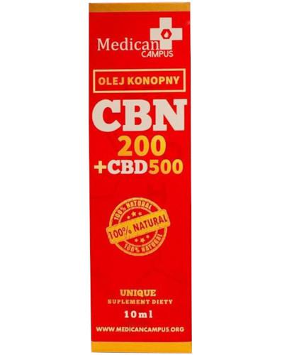 podgląd produktu Medican Campus olej konopny CBN 200 + CBD 500 Unique 10 ml