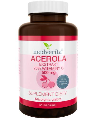 podgląd produktu Medverita Acerola 500 mg 120 kapsułek