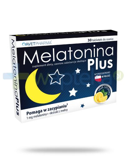 podgląd produktu Melatonina Plus smak cytrynowy 30 tabetek