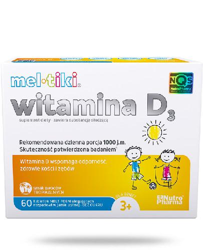podgląd produktu Meltiki Witamina D3 smak tropikalny 60 tabletek