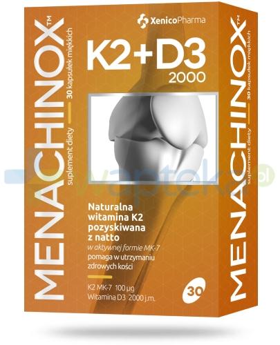 zdjęcie produktu Menachinox K2 + D3 2000 witamina K2 30 kapsułek Xenico