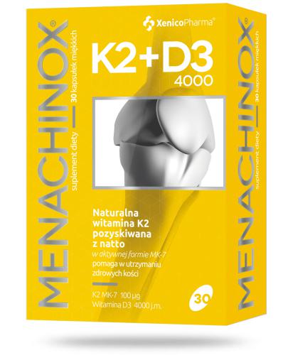 Menachinox K2 D3 4000 Witamina K2 30 Kapsułek Xenico