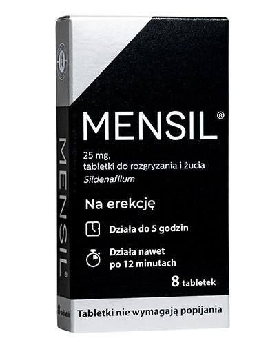 podgląd produktu Mensil 25mg (Sildenafil) lek na erekcję 8 tabletki do żucia